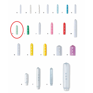 Instrumentbeskytter med hull 19.1 mmxX 2,8 mm grønn