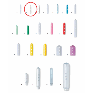 Instrumentbeskytter med hull 19.1 mm x 2,0 mm lys blå
