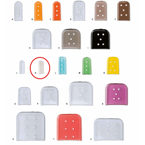 Instrumentbeskytter med hull 19.1 mm x 6,4 mm hvit