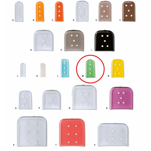 Instrumentbeskytter med hull 25,4 mm x 12,7 mm grønn