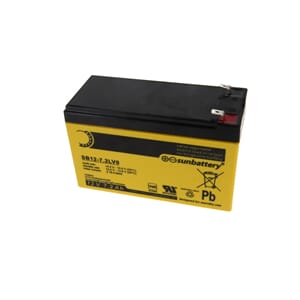Batteri SUN Lead-fleece 12V/7,2Ah Pb C4 bred terminal