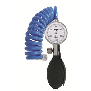 Manuell blodtomhet m/manometer 600mmHG blå kabel