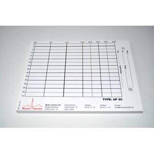 Registreringspapir Audiometer Duplex AP 50