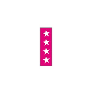 Patterned sheet tape 6.35mm fuchsia/stars